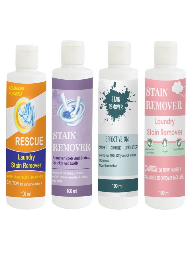 TOOVUS Stain Remover Combo Pack of Orange, Purple, Sky and Pink Stain Remover | Multi-Surface Cleaning Solution for Clothes, Fabrics, Upholstery (100 g Each) - Image 1